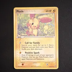 Pokemon Plusle 44/107 EX Deoxys Uncommon Basic HP60 2005 Regular Card - Image 1