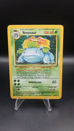 Base Set Venusaur 15/102 — LP/MP — Holo Rare Vintage Pokemon Card — WotC - Image 1