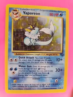 Vaporeon Jungle Holo Pokemon Card Base WOTC - Image 1