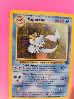 Vaporeon Jungle Holo Pokemon Card Base WOTC - Image 2