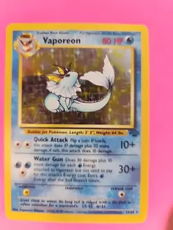 Vaporeon Jungle Holo Pokemon Card Base WOTC - Image 4