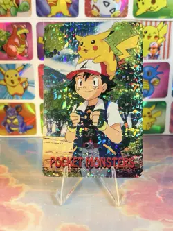 Pikachu Pokemon Vintage Playing Poker Card Charizard Nintendo - Prism Holo Back - Image 5