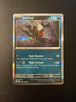 Pokemon TCG Card - Darkrai 136/197 Cosmos Holo | Trick Or Trade 2024 + OBF Holo - Image 2