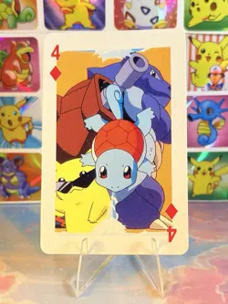Pikachu Pokemon Vintage Playing Poker Card Charizard Nintendo - Prism Holo Back - Image 2
