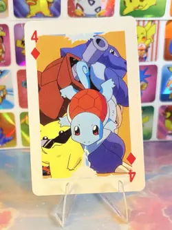 Pikachu Pokemon Vintage Playing Poker Card Charizard Nintendo - Prism Holo Back - Image 4