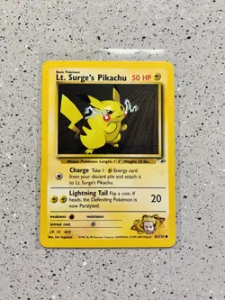 Lt. Surge’s Pikachu 81/132 Common Gym Heroes Pokemon Card - Near Mint 💎 - Image 1