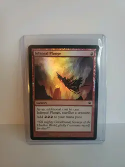MTG Foil Infernal Plunge - Innistrad Light To Moderate Play Magic The Gathering - Image 1