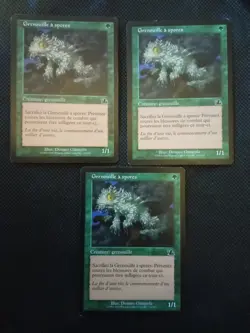 LOT X 3 Grenouille a spores / Spore Frog FRENCH LP Prophecy magic mtg - Image 1