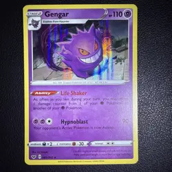 Gengar 85/202 - Sword & Shield Holo Rare Pokemon TCG Card Near Mint NM - Image 1