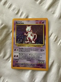 Pokemon TCG Mewtwo Base Set 10/102 Holo Unlimited Holo Rare - Image 1