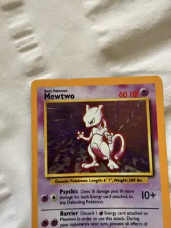 Pokemon TCG Mewtwo Base Set 10/102 Holo Unlimited Holo Rare - Image 2