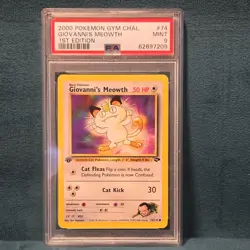 Pokemon Giovanni's Meowth Gym Challenge 74/132 1st Edition PSA 9 2000 - Image 1