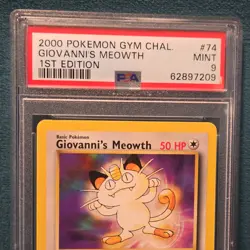 Pokemon Giovanni's Meowth Gym Challenge 74/132 1st Edition PSA 9 2000 - Image 2