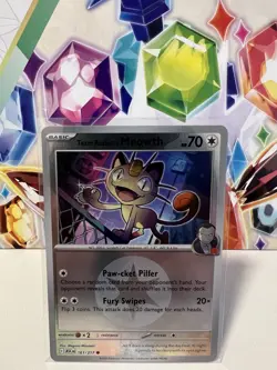 Team Rocket’s Meowth 161/217 Common Energy Reverse Holo Pokemon Ascended Heroes - Image 1