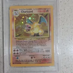 Pokemon 2000 Charizard Base Set 4/102 Holo Unlimited Holo Rare PSA9 - Image 3