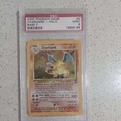 Pokemon 2000 Charizard Base Set 4/102 Holo Unlimited Holo Rare PSA9 - Image 4