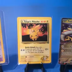 29 Pokemon TCG Lot - Dark Slowbro 12/82 2 Swirls - Lt. Surge's Pikachu 84/132 + - Image 3