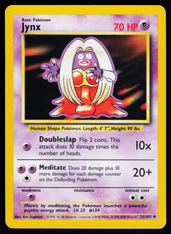 Jynx 31/102 Pokemon Base Set 1999-2000 English 4th Print - Image 1