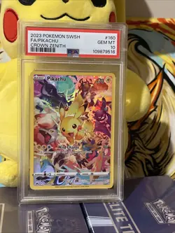 2023 Pokemon SWSH Crown Zenith Pikachu #160/159 FA Secret, PSA 10 Gem Mint - Image 2