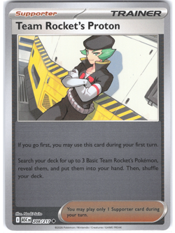 Team Rocket's Proton 208/217 Reverse Ascended Heroes NM Pokemon TCG - Image 1