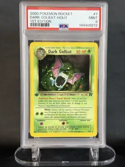 Pokemon 1st Edition Team Rocket Dark Golbat Holo 7/82 PSA 9 MINT FRESH GRADE - Image 1