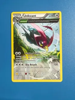 Unfezant 81/108 Rare Roaring Skies Pokemon LP - Image 1