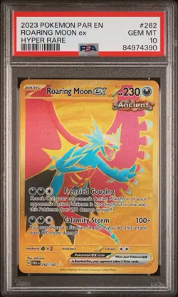 2023 Pokemon Par En-Paradox Rift Hyper Rare Roaring Moon Ex #262 PSA 10 - Image 1