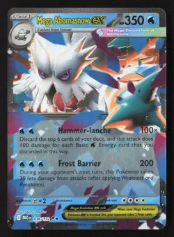 Mega Abomasnow ex 036/132 Double Rare Mega Evolution Pokemon NM - Image 1