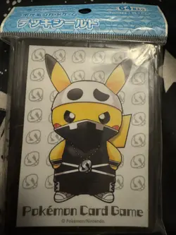 Japan Pokemon Center Deck Shield, Team Skull Pikachu 64 Sleeves - Image 1
