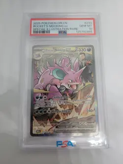 2025 POKEMON DESTINED RIVALS #233 TEAM ROCKET'S NIDOKING EX PSA 10 - Image 1