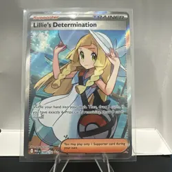 Pokemon TCG Lillie's Determination Trainer Card Holo Rare 169/132 - Image 1