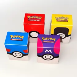 RARE DEAL Pokemon Trading Card Game Ultra PRO Deck Boxes 4 Poke Ball Designs - Image 1