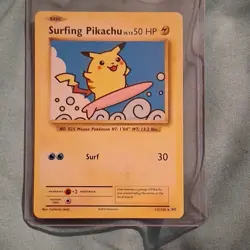 Pokemon Surfing Pikachu 111/108 Evolutions Secret Rare Basic 50 HP Surf Card - Image 1