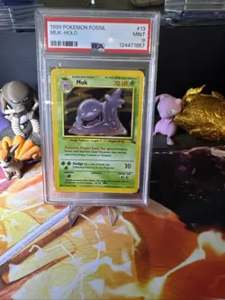 Pokemon TCG Muk Holo Rare Card 13/62 Fossil PSA 9 - Image 1