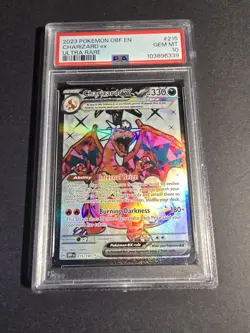Charizard EX Obsidian Flames Ultra Rare Full Art Holo Card 215/197 PSA 10 - Image 2