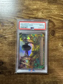 PSA 10 Gem Mint Sorcery Primordial Spring (Elite Foil) Alpha - Image 1