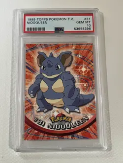 1999 Pokemon Tv Animation Series 1 Nidoqueen #31 PSA 10 - Image 1