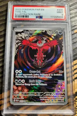 2023 Pokemon Par En Yvetal Illustration Rare PSA 9 Mint #205 - Image 1