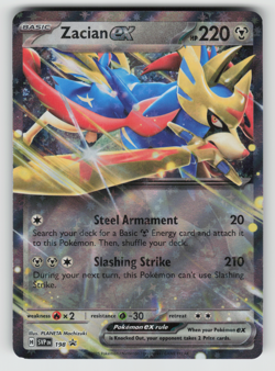 Zacian ex Pokemon Scarlet & Violet SVP 198 Holo Black Star Promo NM - Image 1
