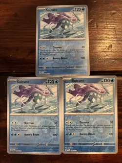 (3) Pokemon TCG Suicune 024/131 Reverse Holo LOT! Prismatic Evolutions - Image 1