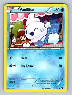 Vanillite 31/99 Common Next Destinies NM - LP Pokemon TCG - Image 1