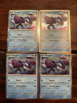 (4) Pokemon TCG Kyogre 034/132 Holo LOT! Mega Evolution - Image 1