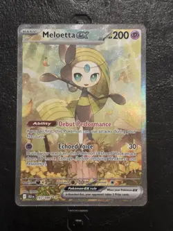 Pokemon TCG Meloetta ex 167/086 SV: Black Bolt Special Illustration Rare SIR NM - Image 1