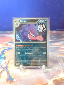 Pokemon TCG Paldean Fates Reverse Holo 057/091 Gengar - Image 1