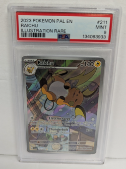 2023 Pokemon PAL EN #211 Raichu Illustration Rare Mint PSA 9 - Image 1