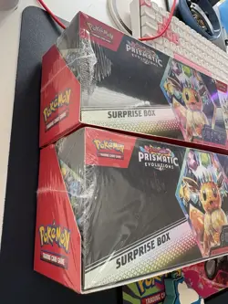 4 Pokemon Prismatic Evolutions Surprise Box And Booster Bundle Sealed - Image 2