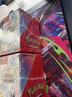 4 Pokemon Prismatic Evolutions Surprise Box And Booster Bundle Sealed - Image 3