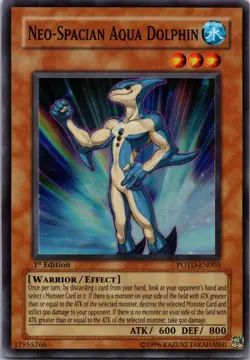 Yugioh Neo-Spacian Aqua Dolphin POTD-EN003 1st Edition Super Rare NM - Image 1