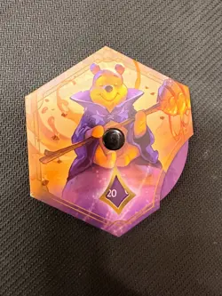 Disney Lorcana League Shimmering Skies Lore Counter - Pooh Bear Hunny Wizard - Image 1