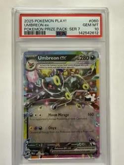 Prize Pack Series 7 Umbreon EX Card 060/131 Play Stamped PSA 10 - Image 1